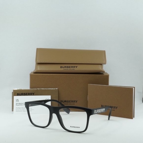 💯 NEW BURBERRY CARTER BE2353 3464 MATTE BLACK EYEGLASSES - Picture 2 of 11